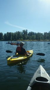 Person in cayak in the river