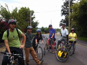 People on bikes